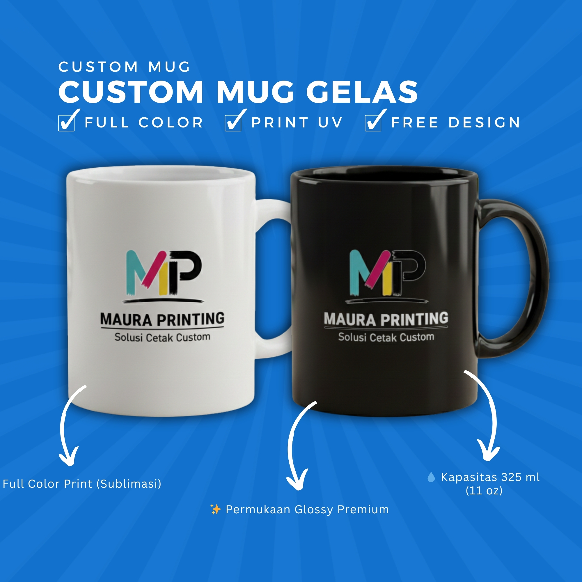 Custom Mug Gelas